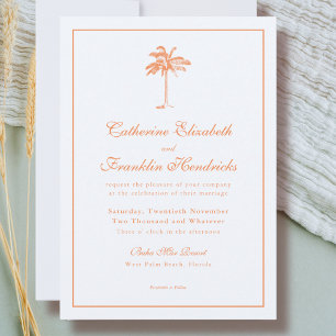 Invitation Mariage Tropical Élégant Bohème Arbre Palm
