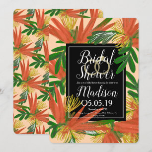 Invitation Mariage Tropical Élégant de l'Oiseau de Paradis