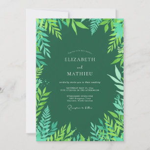 Invitation Mariage Tropical Émeraude Radieux