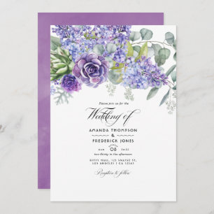 Invitation Mariage Tropical Eucalyptus Succulents Photo