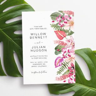 Invitation Mariage tropical moderne