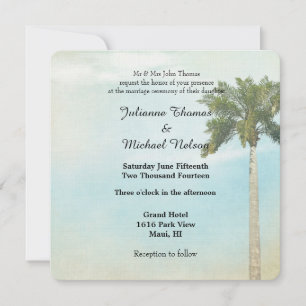 Invitation Mariage Tropical Palm Tree