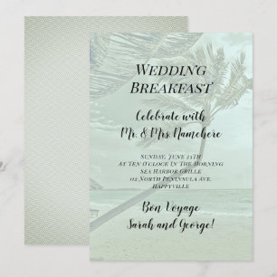 Invitation Mariage Tropical Petit-Déjeuner Nouveau-Mis Envoye