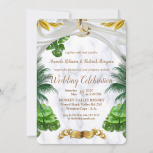 Invitation Mariage tropical romantique