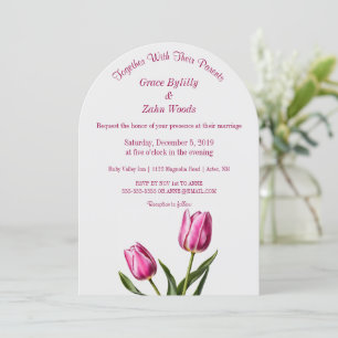Invitation Mariage Tulip Jardin rose