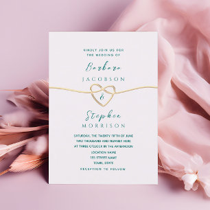 Invitation Mariage Turquoise minimaliste