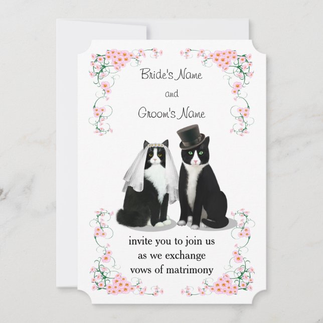 Invitation Mariage Tuxedo (Devant)