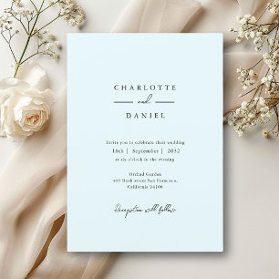 Invitation Mariage typographie grise, moderne, minimaliste