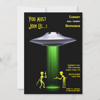 Invitation Mariage UFO 🛸 Alien drôle