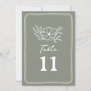 Invitation Mariage végétal vert Sage