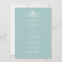 Mariage vert en mousse de mer en fleur simple