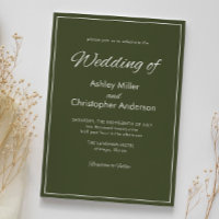 Mariage vert minimaliste de l'armée de script