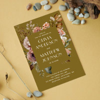 Mariage Vert Olive Doré | Détails Floraux d'Automn