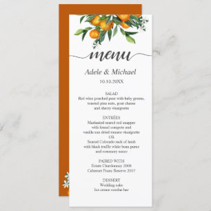 Invitation Mariage vert orange Tangerine Vibrant