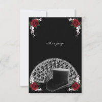 Mariage Victorien Chapeau Haut de Forme et Éventai