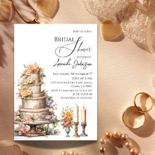 Invitation Mariage victorien Fête des mariées florale de gâte