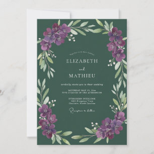 Invitation Mariage Vigne de la Forêt d'Améthyste