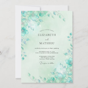 Invitation Mariage Vigne de Teinte de Mer