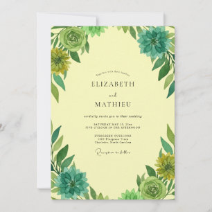 Invitation Mariage Vigne Jaune Pâle Luxe