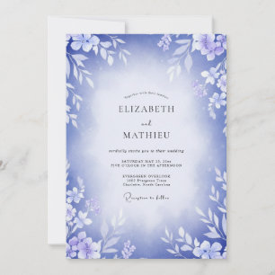 Invitation Mariage Vigne Pervenche Lavande