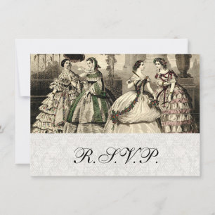 Invitation Mariage Vintage Antique Mariée