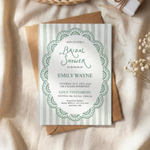 Mariage Vintage Broderie Vert Sauge 