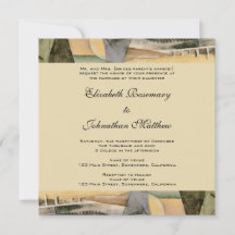 Mariage Vintage, Couleurs Terre, Art Cubiste