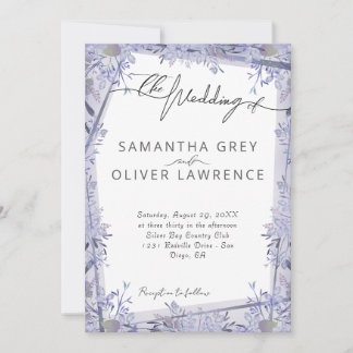Invitation Mariage vintage d'aquarelle