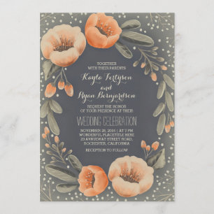 Invitation Mariage vintage du souffle du bébé floral de