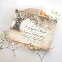 Mariage vintage en chêne sculpté rustique
