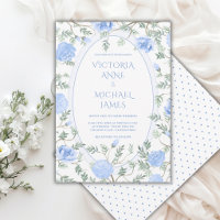 Mariage Vintage Floral Bleu et Blanc