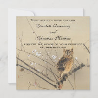 Mariage Vintage, Hibou Japonais et Arbre de Prunie