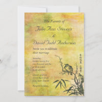 Mariage vintage japonais d'oiseaux