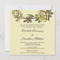 Mariage vintage, Jaune Antique Jardin Rose Wreath