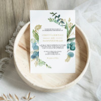 mariage vintage or et vert Eucalyptus