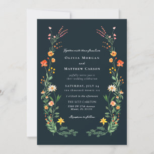 Invitation Mariage vintage Secret Garden