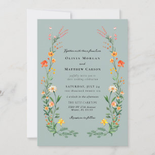 Invitation Mariage vintage Secret Garden