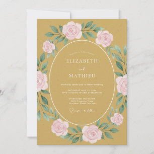 Invitation Mariage Vintage Séduisant Moutarde
