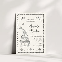 Mariage Vintage Whimsical Quirky à la main françai