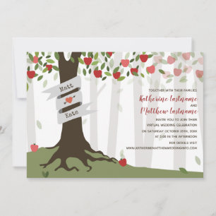 Invitation Mariage virtuel Apple Orchard Live