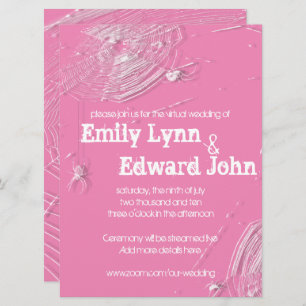 Invitation Mariage virtuel Cobwebs et araignées blanches