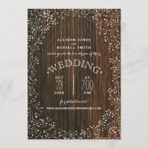 Invitation Mariage virtuel en direct Barnwood Bébé respiratio