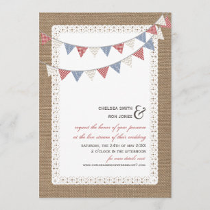 Invitation Mariage virtuel en direct - Brûlage de la dentelle