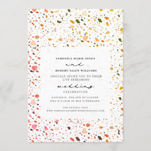 Invitation Mariage virtuel en direct du désert Terrazzo