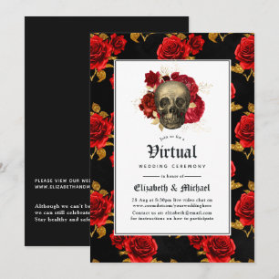 Invitation Mariage Virtuel Floral Gothique en Ligne
