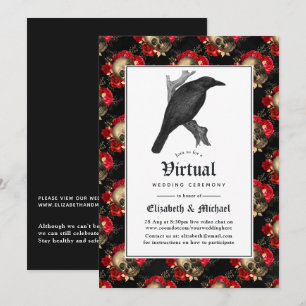 Invitation Mariage Virtuel Floral Gothique en Ligne