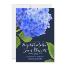 Mariage virtuel Watercolor Blue Hydrangea