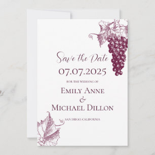 Invitation Mariage viticole Enregistrer la date