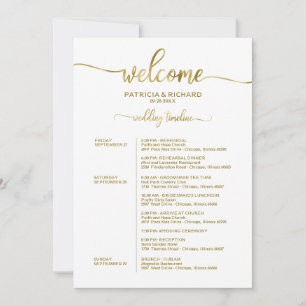 Invitation Mariage Week-end Itinéraire Simple Chic Timeline