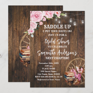 Invitation Mariage Western Boots Saddle Up Next Chapter Enter